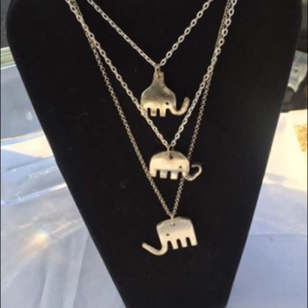 Vintage Flatware Elephant pendants